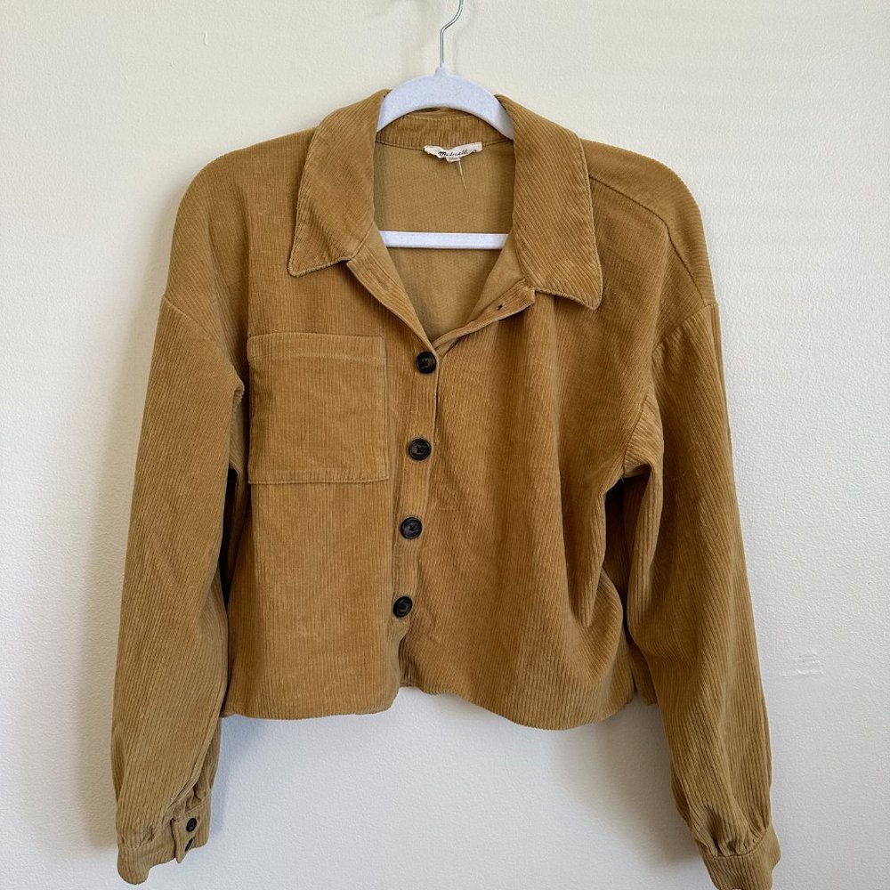 Madewell Cropped Corduroy Shirt Jacket | Size L